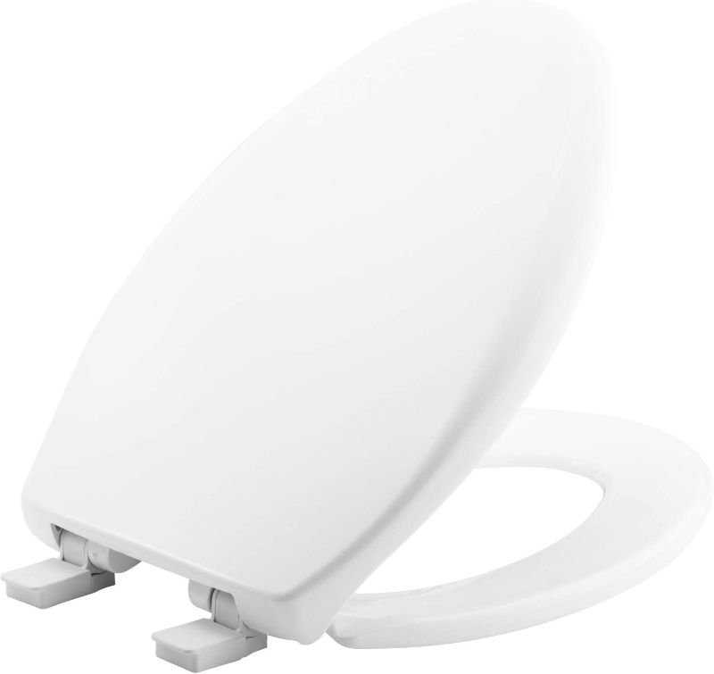 Photo 1 of Affinity Slow Close Removable Toilet Seat that will Never Loosen, Providing the Perfect Fit, ELONGATED, Long Lasting Solid Plastic, White