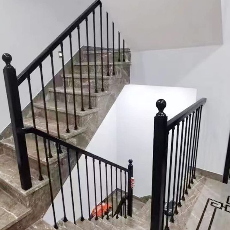Photo 1 of TOUCAN Staircase Iron Balusters (Box of 15) Stair Parts 1/2" Square Metal Balusters - Hollow Single Twist Staircase Spindles (Real Satin Black), TFHB02-1
