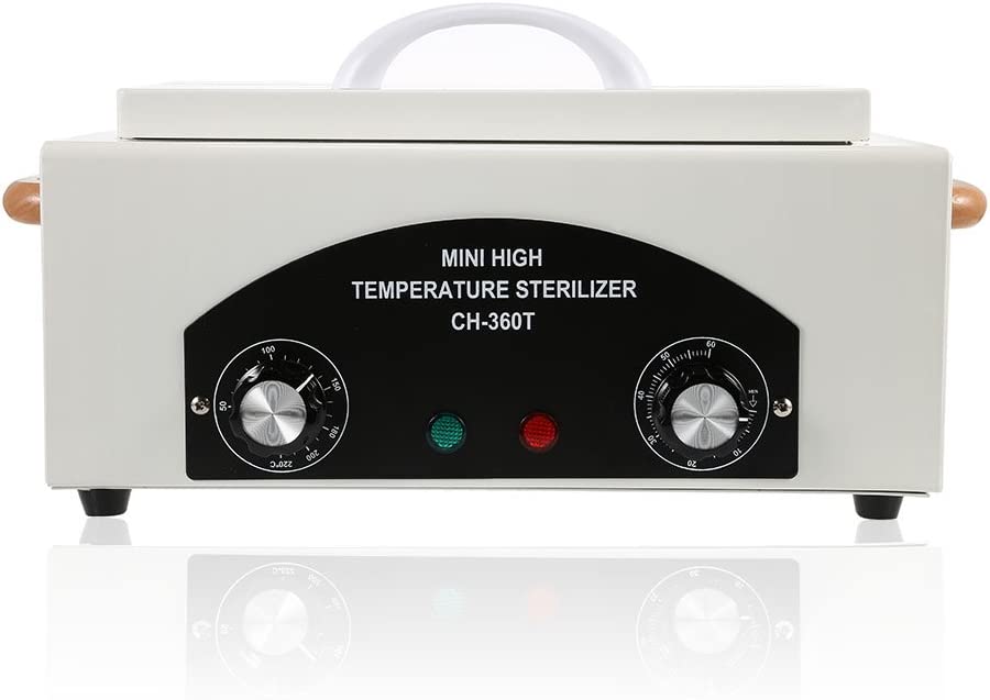 Photo 1 of High Temperature Metal Tool Cleaning Box, 110V 300W 1.5L with Timer Manicure Pedicure SPA Salon Barber Equipment for Sundry Beauty Hair Nail Metal Tools with Handle
