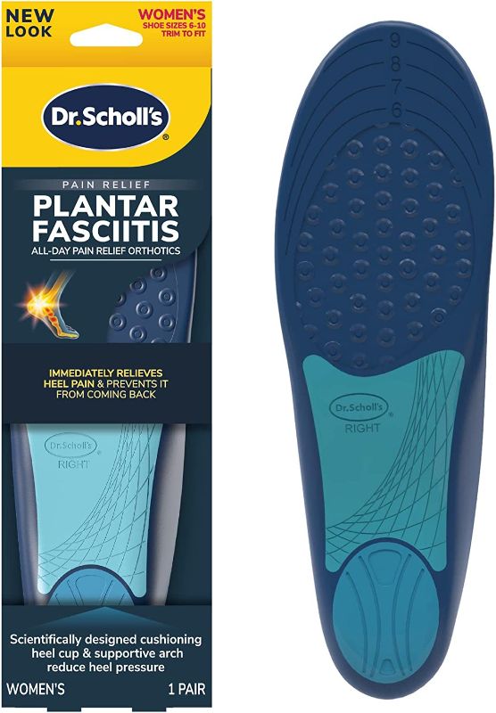 Photo 1 of Dr. Scholl’s® Plantar Fasciitis Pain Relief Orthotics Scientifically Designed to Relieve Pain of Plantar Fasciitis, Cut to Fit Inserts: Women's Size 6-10, 2 Pack
