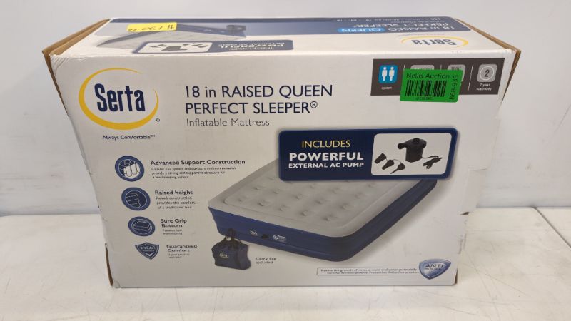 Photo 2 of Serta Perfect Sleeper 18 Raised Double High Queen Air Mattress with Electric Pump