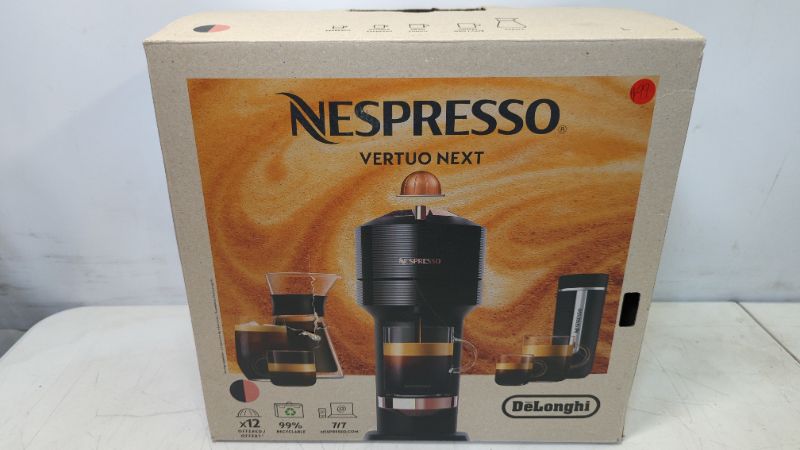 Photo 2 of Nespresso Vertuo Next Coffee and Espresso Machine by De'Longhi,18 ounces, Deluxe Matte Black Rose Gold
