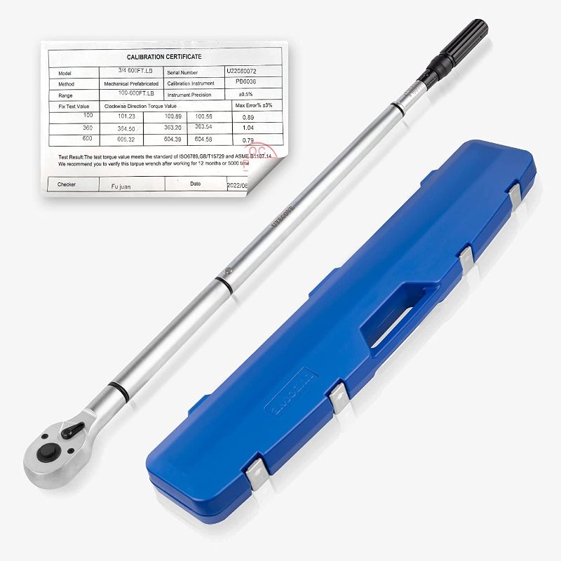 Photo 1 of UYECOVE 3/4-Inch Drive Click Torque Wrench, Dual-Direction Click Professional