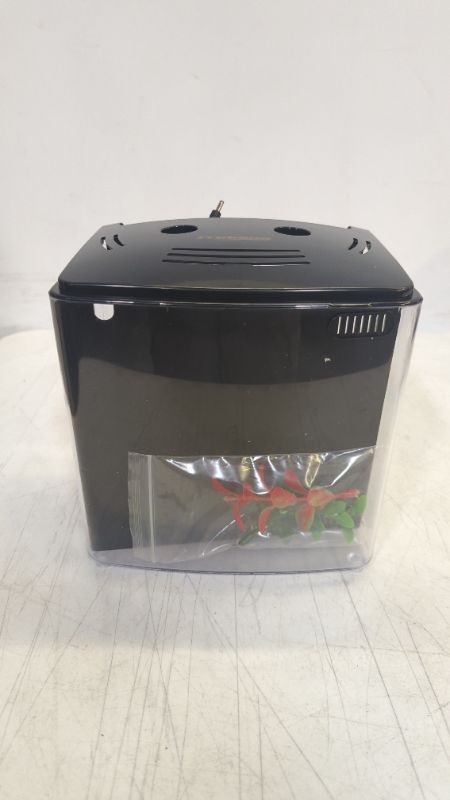 Photo 3 of 1.2Gallon Betta Aquarium Starter Kits Square Fish Tank with LED Light and Filter Pump
