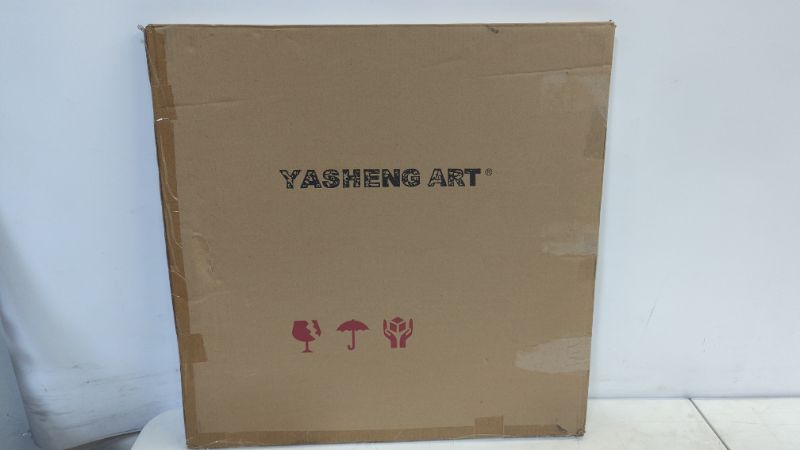 Photo 1 of YaSheng Art - hand-painted Oil Painting On Canvas white Flowers Paintings Modern Home Interior Decor Abstract Art picture Ready to hang 24x24inch 24x24inch (60x60cm) YS-0019