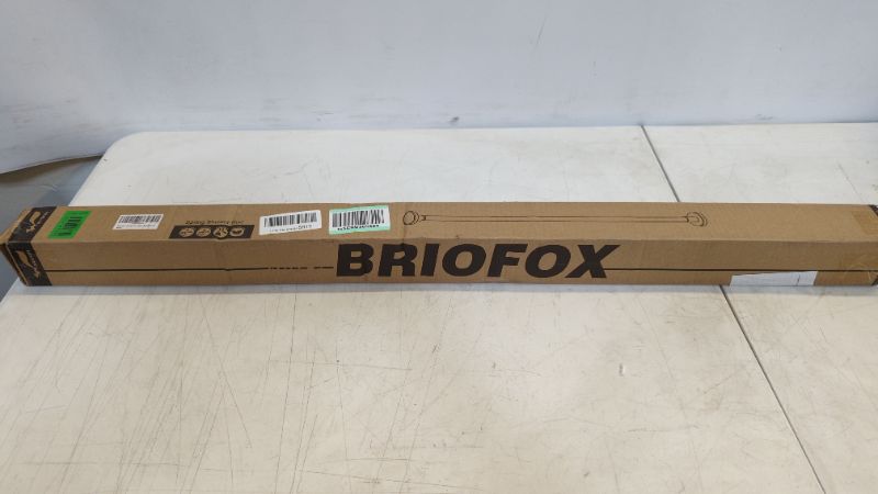 Photo 2 of BRIOFOX Shower Curtain Rod 43-73 Inches Matte Black, Never Rust and Non-Fall Down Spring Tension Rod, Stainless Steel
