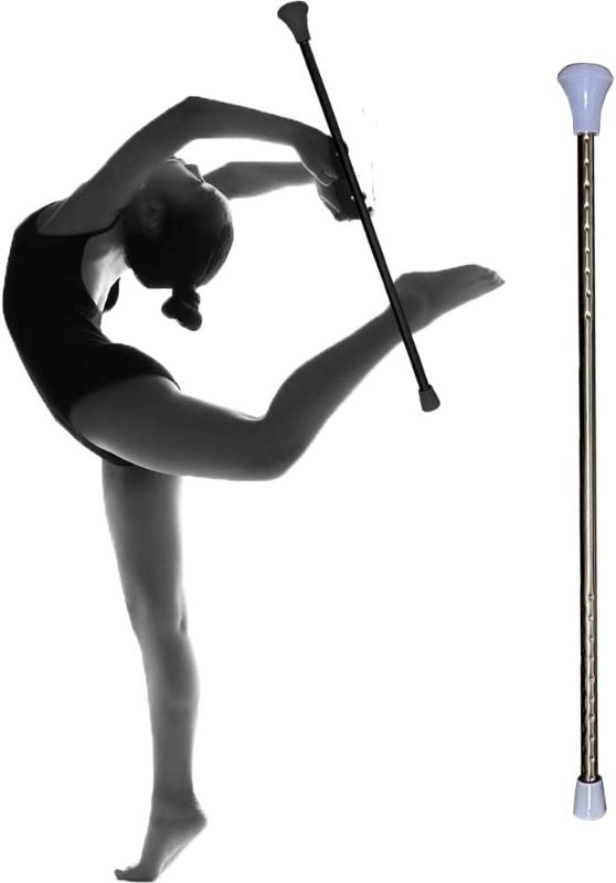 Photo 1 of Dasiyoki Twirling Baton Spinning Dance Baton Metal Gymnastics Parade Stick for Child in Majorette (White, 1 Pack)
