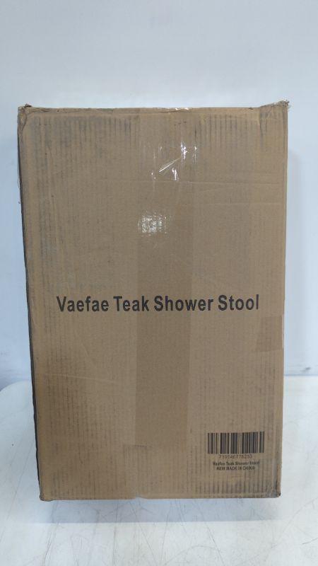 Photo 2 of Teak Shower Bench, Spa Bath Shower Stool with Storage Shelf, Wooden Seat Stool for Bathroom Medium