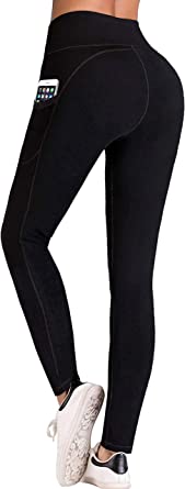 Photo 1 of IUGA High Waist Yoga Pants with Pockets, Tummy Control, Workout Pants for Women 4 Way Stretch Yoga Leggings with Pockets
