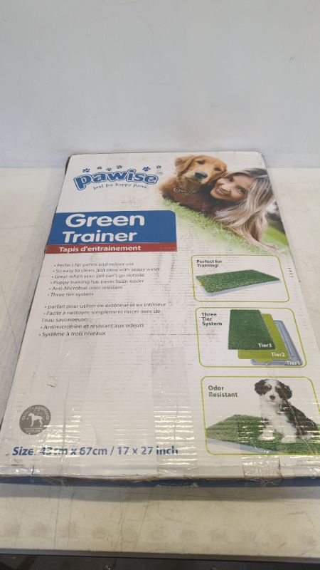 Photo 2 of PAWISE Fake Grass Puppy Pads Pet Training Pads,Potty Training,Dog Puppy Potty Pee Pad with Artificial Grass (27"x17")