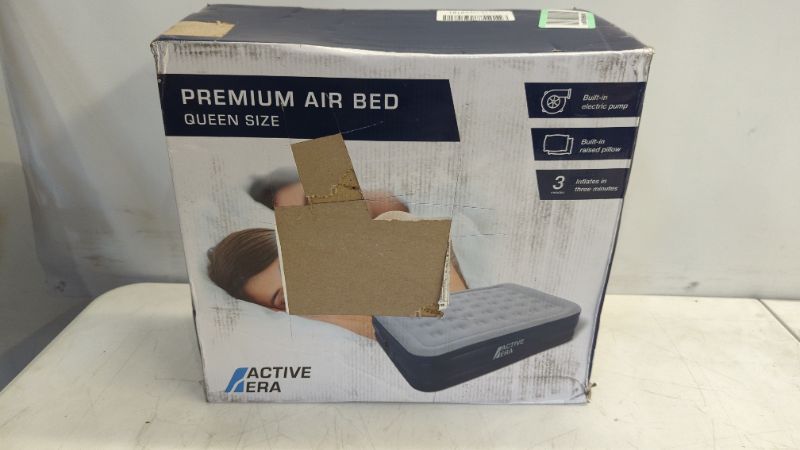 Photo 2 of Active Era Queen Air Mattress with Built in Pump & Raised Pillow – Puncture Resistant with Waterproof Flocked Top, Elevated Inflatable Mattress Air Bed for Guests
