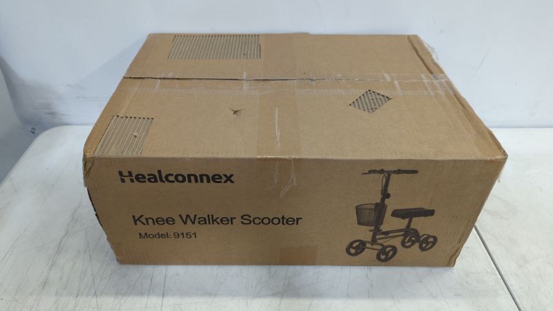 Photo 2 of Healconnex Knee Scooter?Steerable Knee Walker, Economical Knee Scooter for Foot Injuries Best Crutches Alternative Black