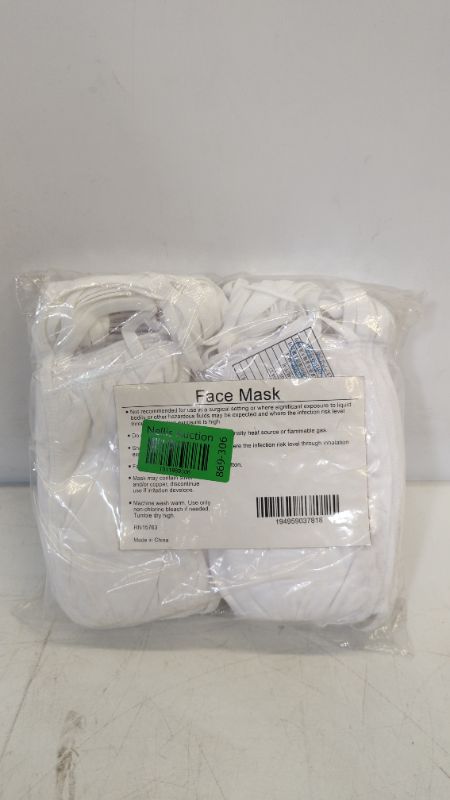 Photo 2 of Reusable Cotton Face Mask (Pack of 50) White / Cream