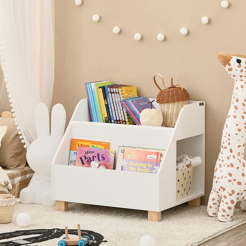 Photo 1 of Haotian KMB54-W, Children Kids Bookcase Book Shelf Toy Shelf Storage Display Shelf Rack Organizer with 3 Storage Compartments
