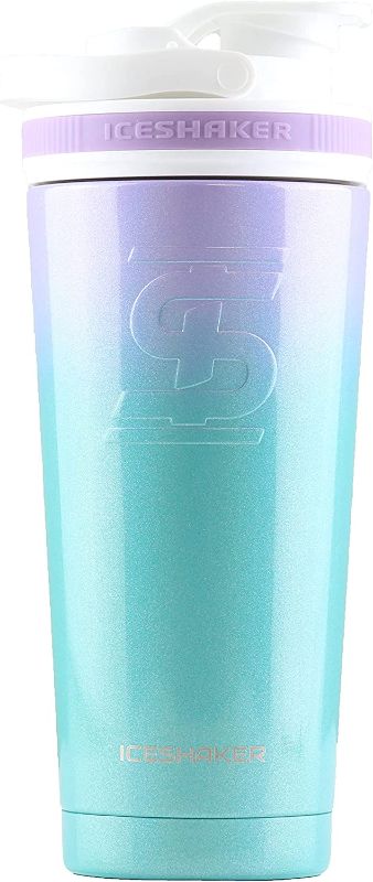 Photo 1 of Ice Shaker 20 Oz Shaker Bottle, Stainless Steel Water Bottle and Protein Shaker, As Seen on Shark Tank, Reusable Stainless Steel Water Bottle, Gym Water Bottle, Mermaid
