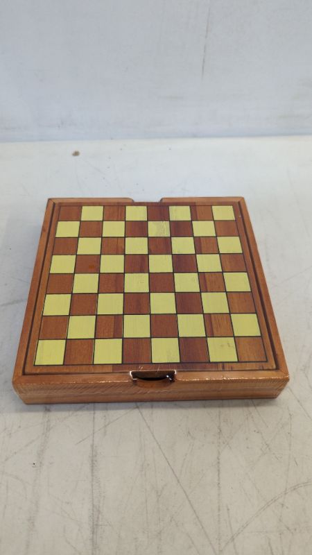 Photo 3 of BrainCandy Wooden Travel Chess Set - Compact & Stylish Game for On-The-Go Fun