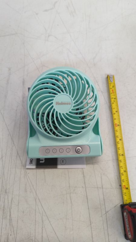 Photo 3 of Holmes 4 Mint Green Personal Rechargeable Fan