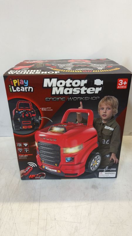 Photo 3 of iPlay, iLearn Large Truck Engine Toy, Kids Mechanic Repair Set for 3-5 Yr Toddlers, Big Truck Builder Kit, Take Apart Motor Vehicle Pretent Play Car Service Station, Gifts 4 6 7 8 Year Old Boy Child
