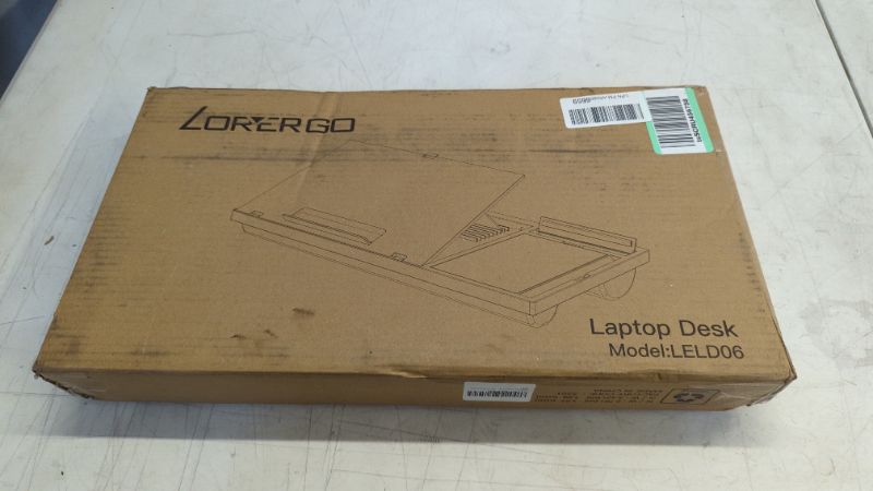 Photo 2 of LORYERGO Laptop Lap Desk, Large Lap Desk with Cushion, 8 Angle Adjustable, Lap Desk for Laptop 17 Inches w/Mouse Pad & Cellphone Slot, Laptop Stand for Bed & Couch, Laptop Riser for Home & Office
