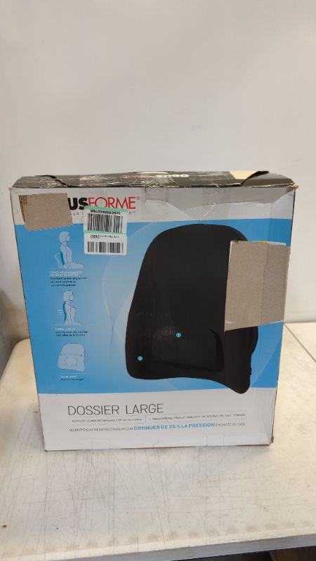 Photo 1 of ObusForme Wideback Backrest Support - Wide Padded Seat Cushion and Lumbar Support Pillow, Portable Posture Support with Soft and Durable Foam
