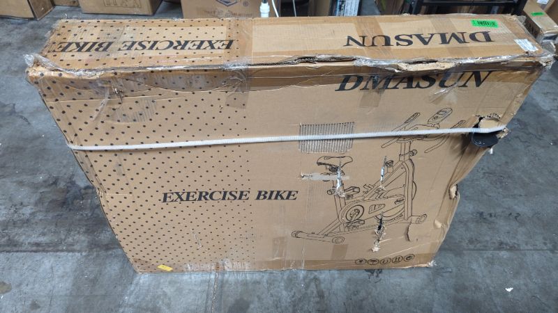 Photo 2 of Exercise Bike, DMASUN Indoor Cycling Bike Stationary, Comfortable Seat Cushion, Multi - grips Handlebar, Heavy Flywheel Upgraded Version