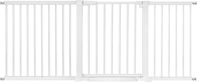 Photo 1 of Baby Gate, Super Aide and Justable Baby Gate and Play Yard, Versatile Play Space, Extra Wide Pressure Mounted Dog Gate?Child Gate for Doorways Stairs and House?White. (77-80 inch)