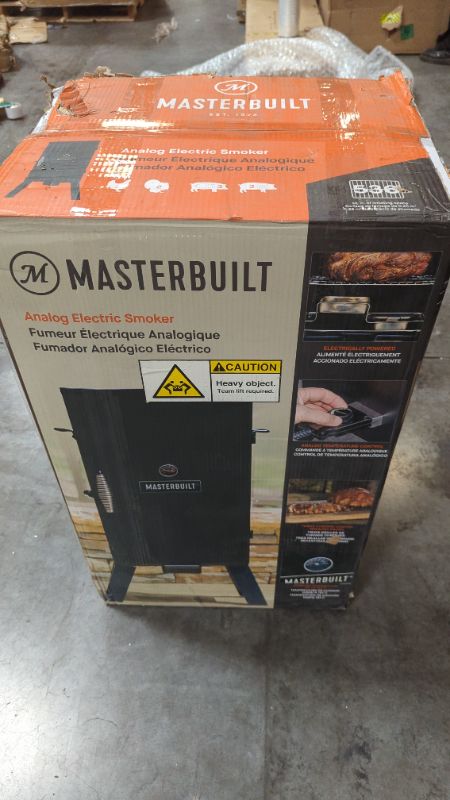 Photo 1 of Masterbuilt MB20070210 Analog Electric Smoker with 3 Smoking Racks, 30 inch, Black
