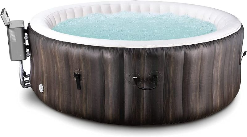 Photo 1 of EVAJOY Inflatable Hot Tub, Portable Inflatable Hot Tub with Built-in LED, Electric Heater Pump, Hot Tub Spa with 140 Air Jets, 4-6 Adults, for Backyard, Garden, Indoor
