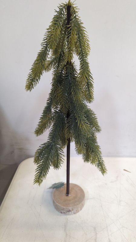 Photo 1 of 24in Mini Evergreen Artificial Pine Tree Wedding Shower Garden Party Holiday Christmas Easter Table Decorations