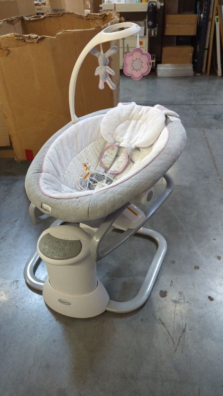 Photo 2 of Graco EveryWay Soother Baby Swing with Removable Rocker, Josephine*** NEEDS NEW POWER CORD, AND NEW BATTERIES***
