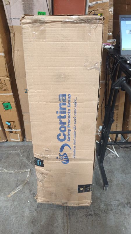 Photo 1 of Cortina EZ Grab Delineator 45" Post, 3" Hip Collars with 10 lb Base, 03-747RBC-3, Orange, 3 Pack
