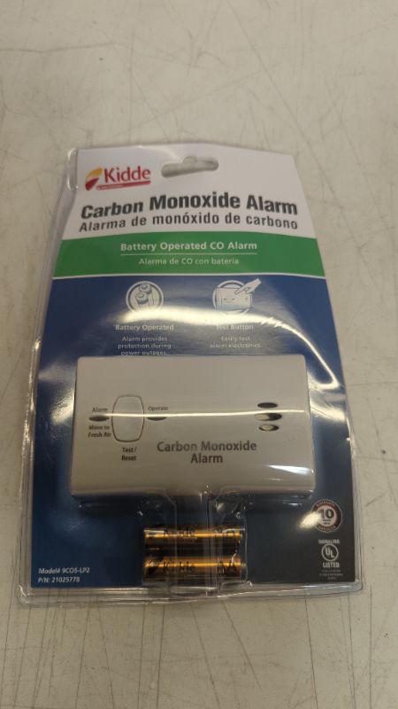 Photo 2 of Kidde 9CO5LP DC Basic CO Alarm