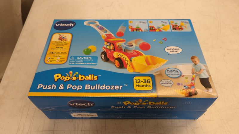 Photo 2 of VTech Pop-a-Balls Push and Pop Bulldozer Amazon Exclusive,Red
