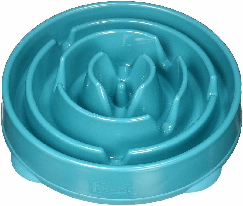 Photo 1 of Outward Hound Fun Feeder Slo Bowl, Slow Feeder Dog Bowl, Large/Regular, Turquoise
