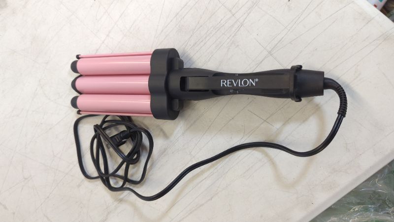 Photo 3 of Revlon 3 Barrel Jumbo Hair Waver | Long-Lasting, Natural Looking Waves, (Pink)