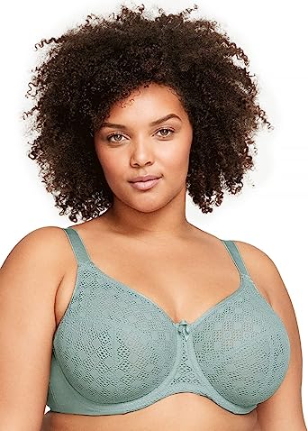 Photo 1 of Glamorise Women's Plus Size Lace Comfort Wonderwire Bra Underwire #9855
