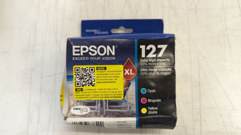 Photo 2 of EPSON T127 DURABrite Ultra Ink Standard Capacity Color Combo Pack (T127520) for Select Epson Stylus and Workforce Printers, Cyan