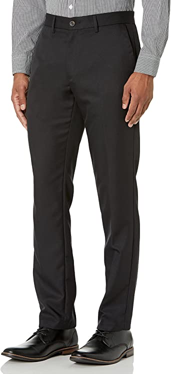 Photo 1 of Amazon Essentials Men's Slim-Fit Flat-Front Dress Pant

