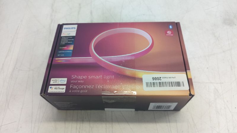 Photo 1 of Philips Hue Bluetooth Gradient Ambiance Smart Lightstrip 6ft Base Kit, Multicolor Strip, Works with Apple Homekit and Google Home, 6ft Gradient Color Lightstrip Only