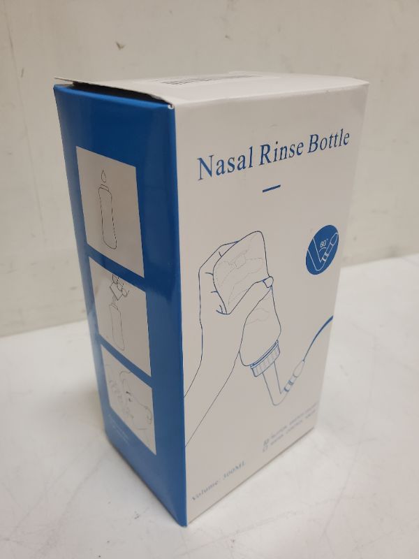 Photo 3 of Neti Pot Sinus Rinse Bottle, Nasal Wash Cleaner Irrigation 300ml Automatic Valve Pressure Bottle for Adult Kids Nose Cleaner with 30 Nasal Wash Salt Packets and Sticker Thermometer