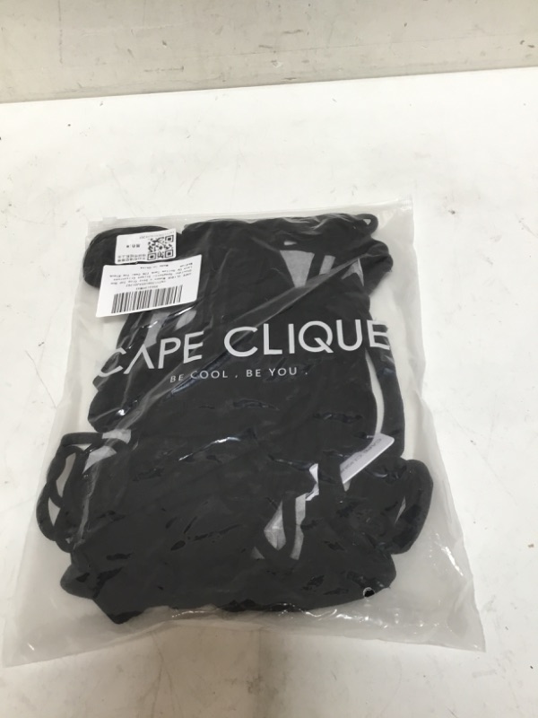 Photo 2 of CAPE CLIQUE Women's Sexy Crop Top One Shoulder Spaghetti Straps Crisscross Lace Up Hollow Tank Y2K Cami Top Black Medium