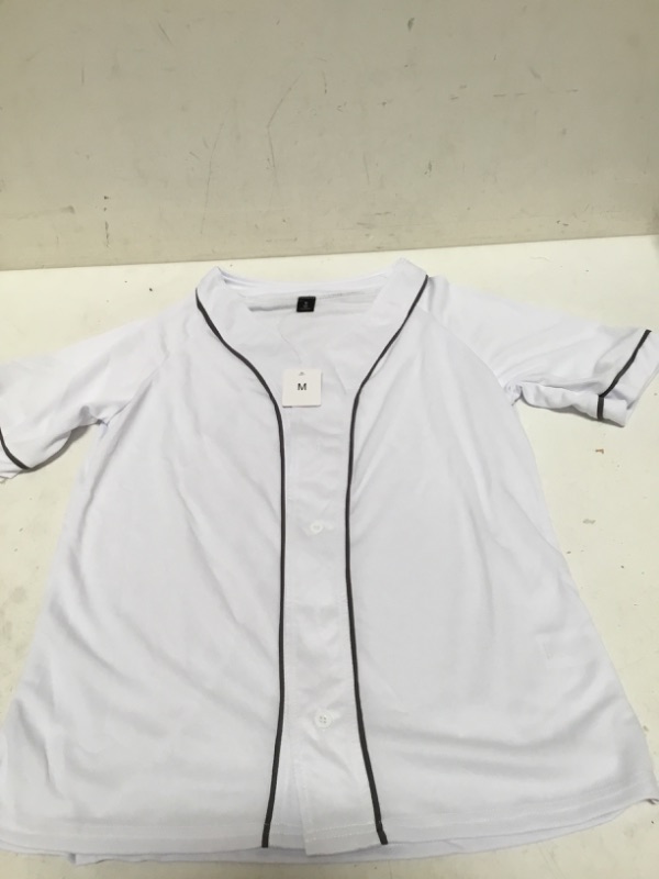 Photo 3 of Baseball Jerseys for Women Hip Hop Hipster Button Down Shirts Plain Jersey Shirt Sports Uniform ( medium )
