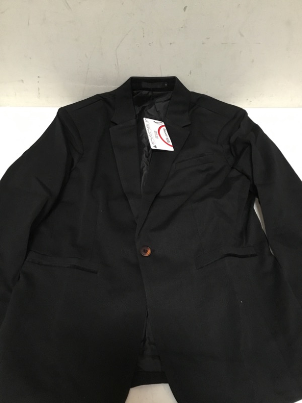 Photo 1 of Men's Casual Slim Fit Blazer Jacket Lightweight One Button Sport Coat (Black, Medium )