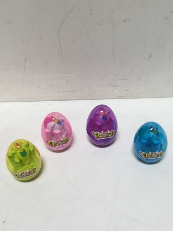 Photo 3 of BKDMZZMY Unicorn Easter Eggs, 4 Pack Jumbo Easter Eggs with Unicorn Deformation Toys, Unicorn Gifts for Girls Boys Kids Toddlers, Prefilled Plastic Unicorn Eggs for Easter Basket Stuffer