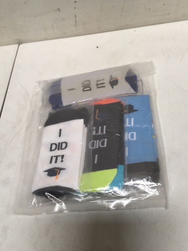 Photo 2 of 4 Pairs Novelty Graduation Socks If You Can Read This I Did It Socks Graduates Casual Crew Funny Gifts for Women Men