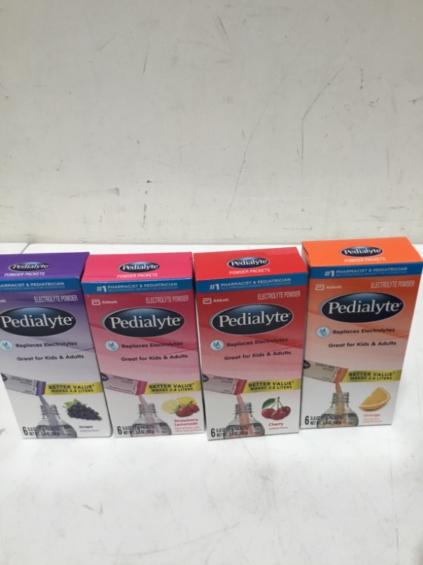 Photo 3 of Pedialyte Electrolyte Powder Packets, Variety Pack, Hydration Drink, 24 Single-Serving Powder Packets