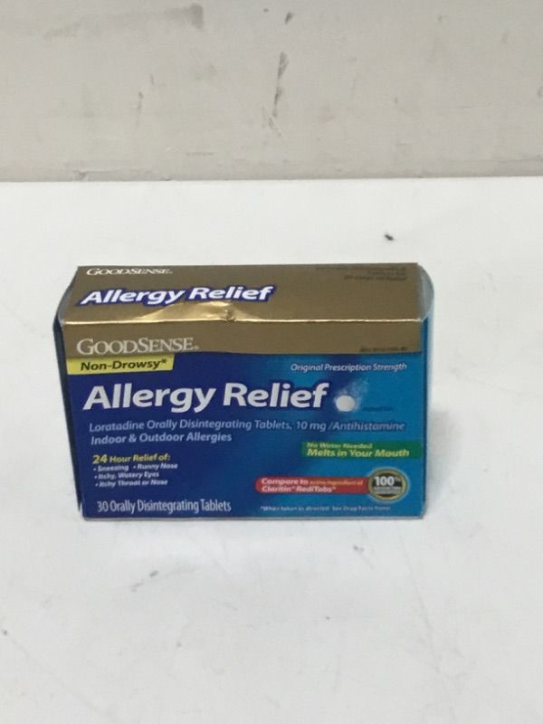 Photo 2 of GoodSense Loratadine Orally Disintegrating Tablets, 10 mg, 24 Hour Allergy Tablets, 30 Count 30 Count Disintegrating Tablet