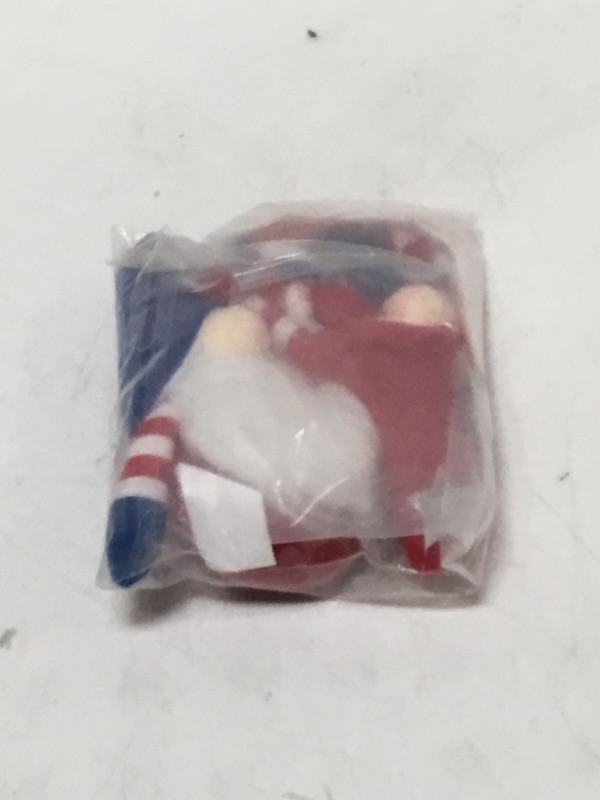 Photo 2 of 4th of July Patriotic Gnome Plush Elf Ornament 2Pcs Handmade Gnome Plush American Couple Scandinavian Tomte 4th of July Veterans Day Memorial Day Gift Independence Day Table Decorations Tray Ornament