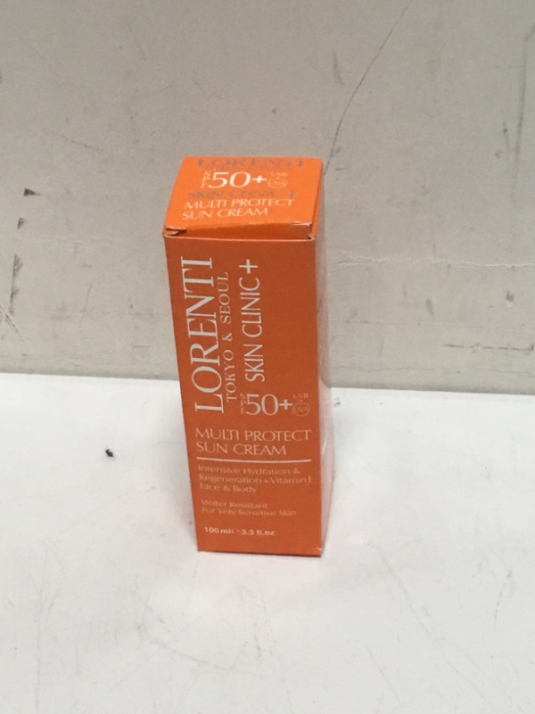 Photo 2 of Lorenti Multi-Protect Sunscreen SPF 50 for Very Sensitive Skin, Intensive Hydration, Regeneration, Vitamin E, Water Resistant ? SPF Moisturizer for Face & Body 3.3 Oz