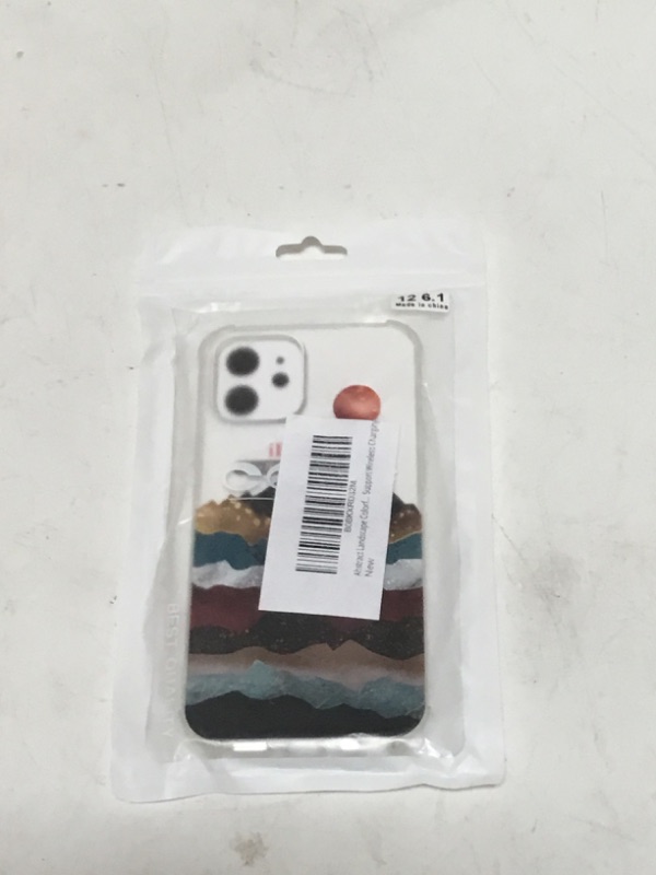 Photo 2 of Abstract Landscape Colorful Mountain Art Pattern Clear Phone Case Compatible with iPhone 11 Pro Max,Trendy Design TPU Bumper Case Support Wireless Charging